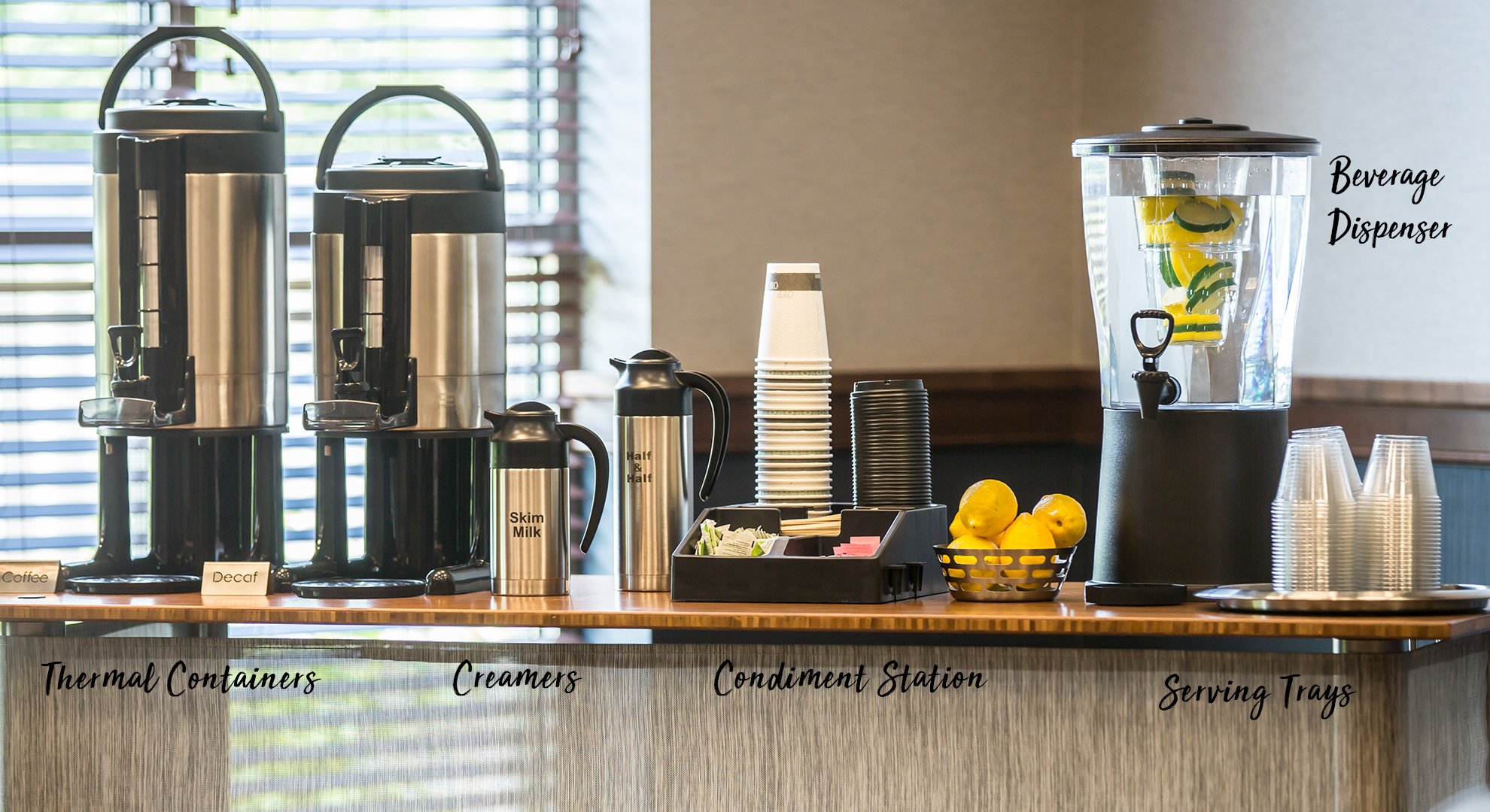 coffee station in dining room